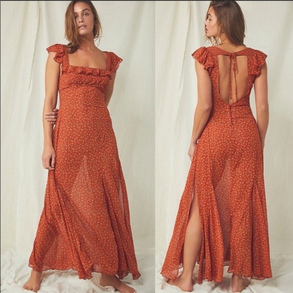Free People Sunlight Printed Maxi Dress